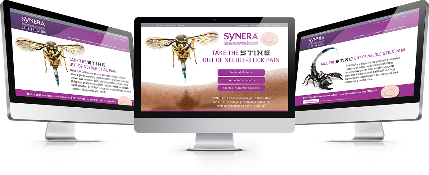 SYNERA (lidocaine and tetracaine) Topical Patch Stop the Sting of Needle-Stick Pain