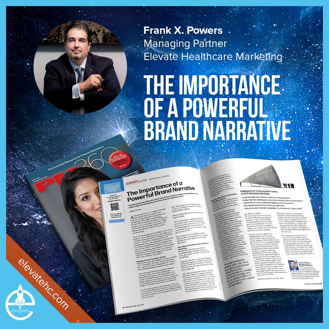 PM360 Article on brand narratives with Frank X. Powers